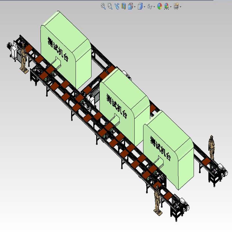 顶升平移自动上下料倍速循环线3D图纸