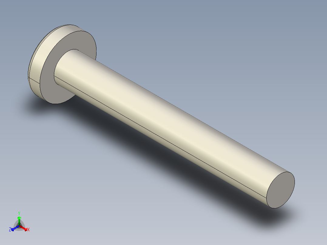 螺丝 M4 十字盘头-M4x30 Screw head.STEP正等轴测图