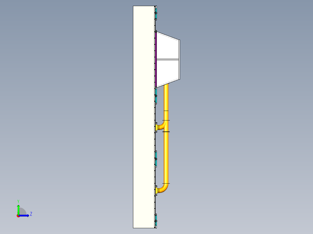 快装式除尘罩子左视图