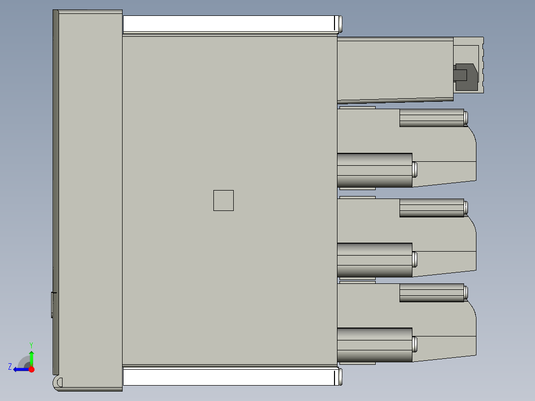 基恩士TR-V501_kc图纸模型右视图