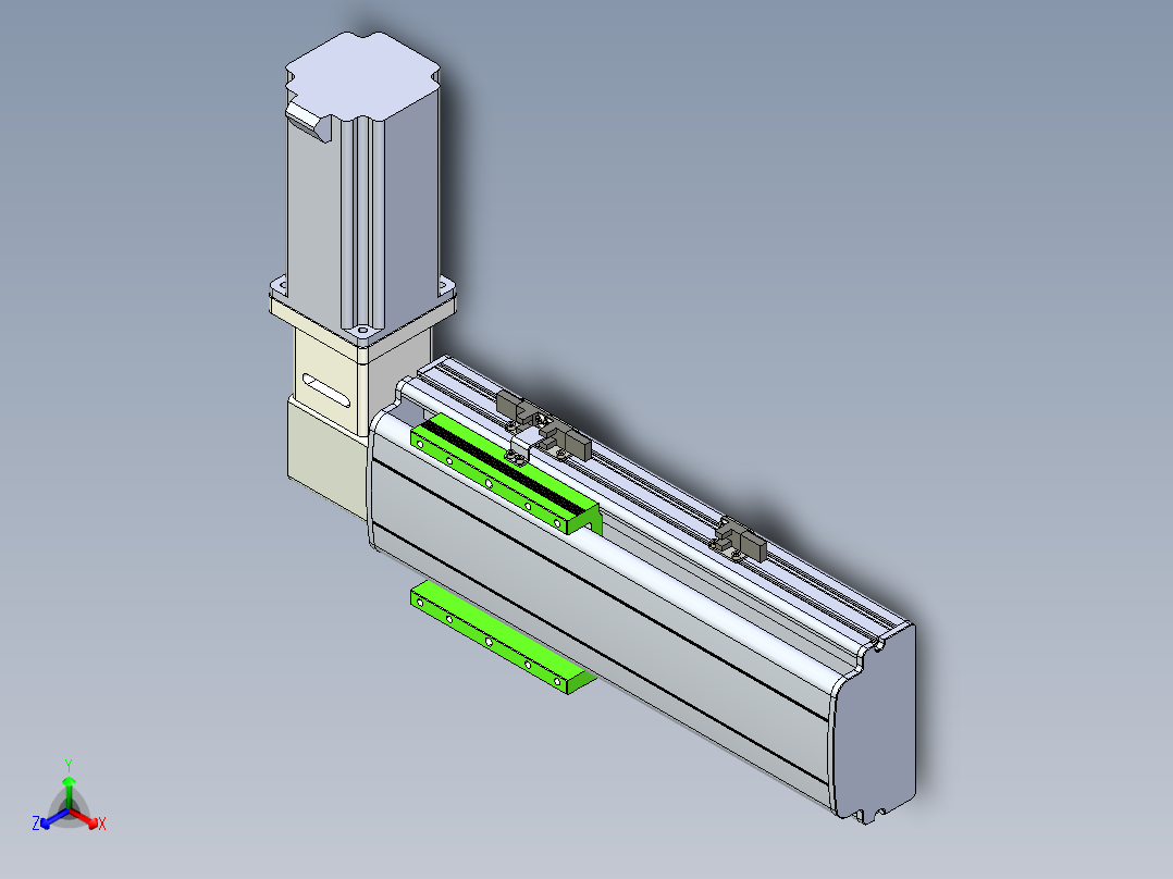 同步带滑台-半封闭B13-L90-S150-R-Z86-D3主视图