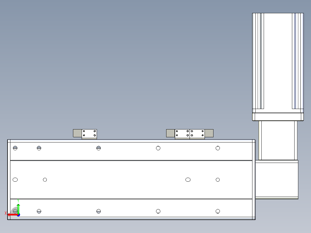 同步带滑台-半封闭B13-L90-S150-R-Z86-D3后视图