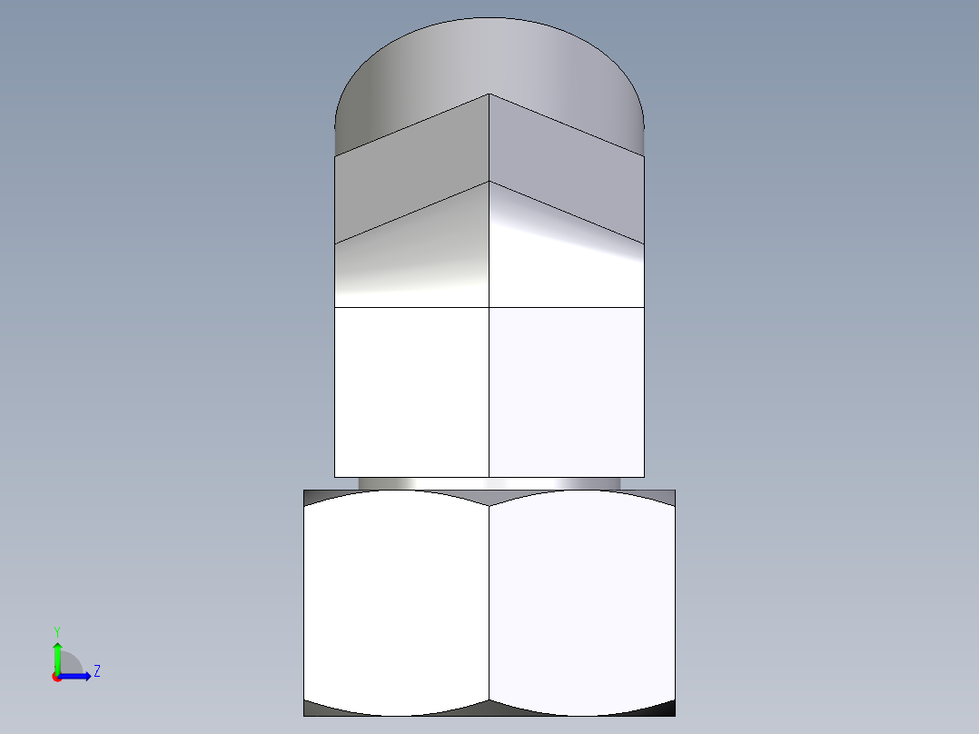 卡套式工业通用硬管接头EO_Swivel_nut_45_deg_elbow_EV22LOMD71左视图
