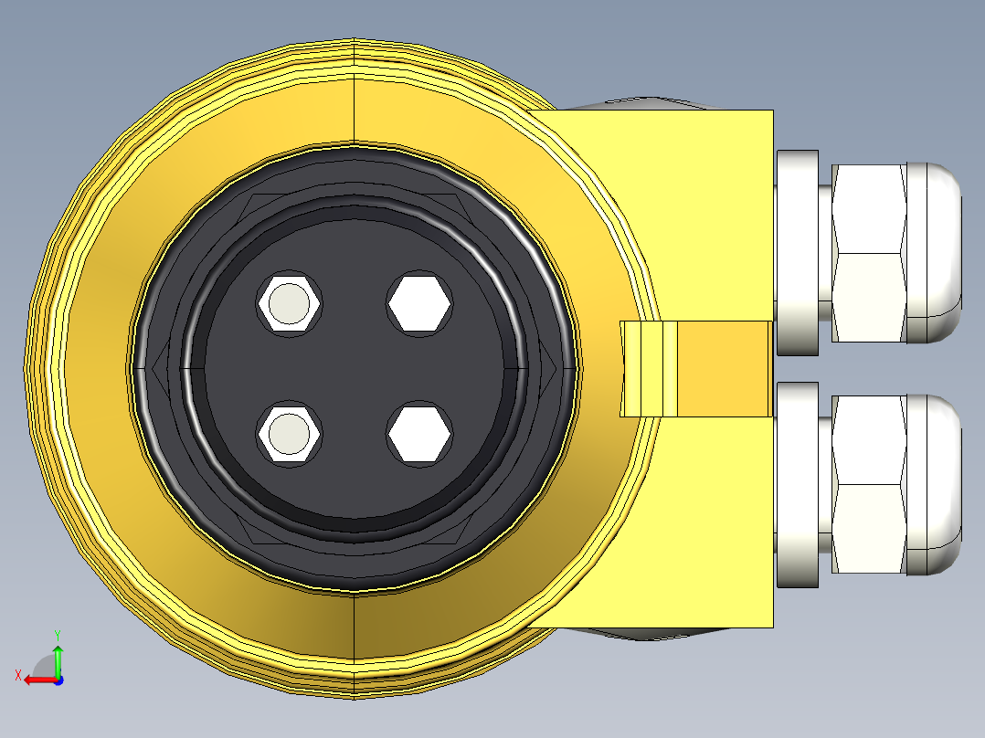 超声波设备MULTIPROBE-ENCLOSURE-2-PROBES+REFERENCE-PROBE-PBT-ENCLOSURE-1.5in-BSP-THREAD后视图
