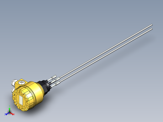 超声波设备MULTIPROBE-ENCLOSURE-2-PROBES+REFERENCE-PROBE-PBT-ENCLOSURE-1.5in-BSP-THREAD正等轴测缩略图