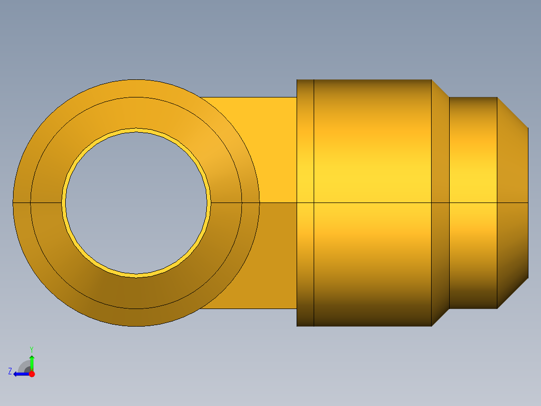 扩口式工业通用硬管接头Union Tee 144F-10右视图