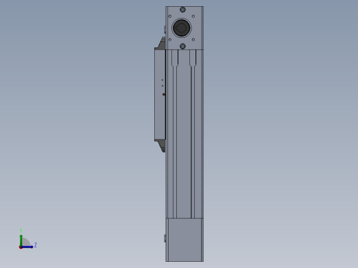 电动滑台模组MTG100左出轴模型左视缩略图