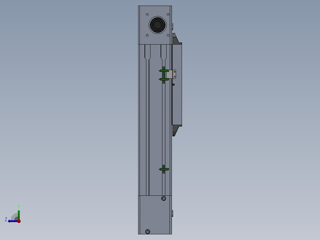 电动滑台模组MTG100左出轴模型右视图