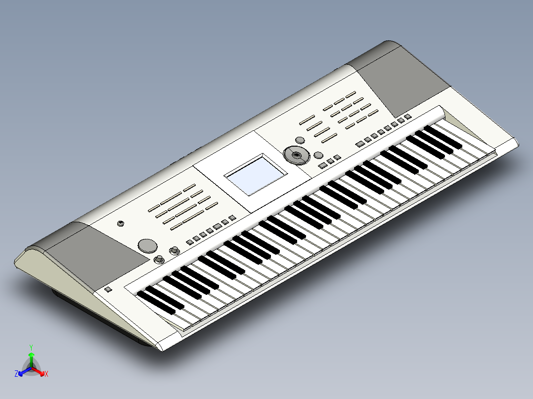 雅马哈钢琴正等轴测图