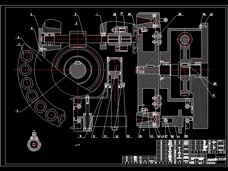加工中心24刀盘式刀库及自动换刀装置结构设计