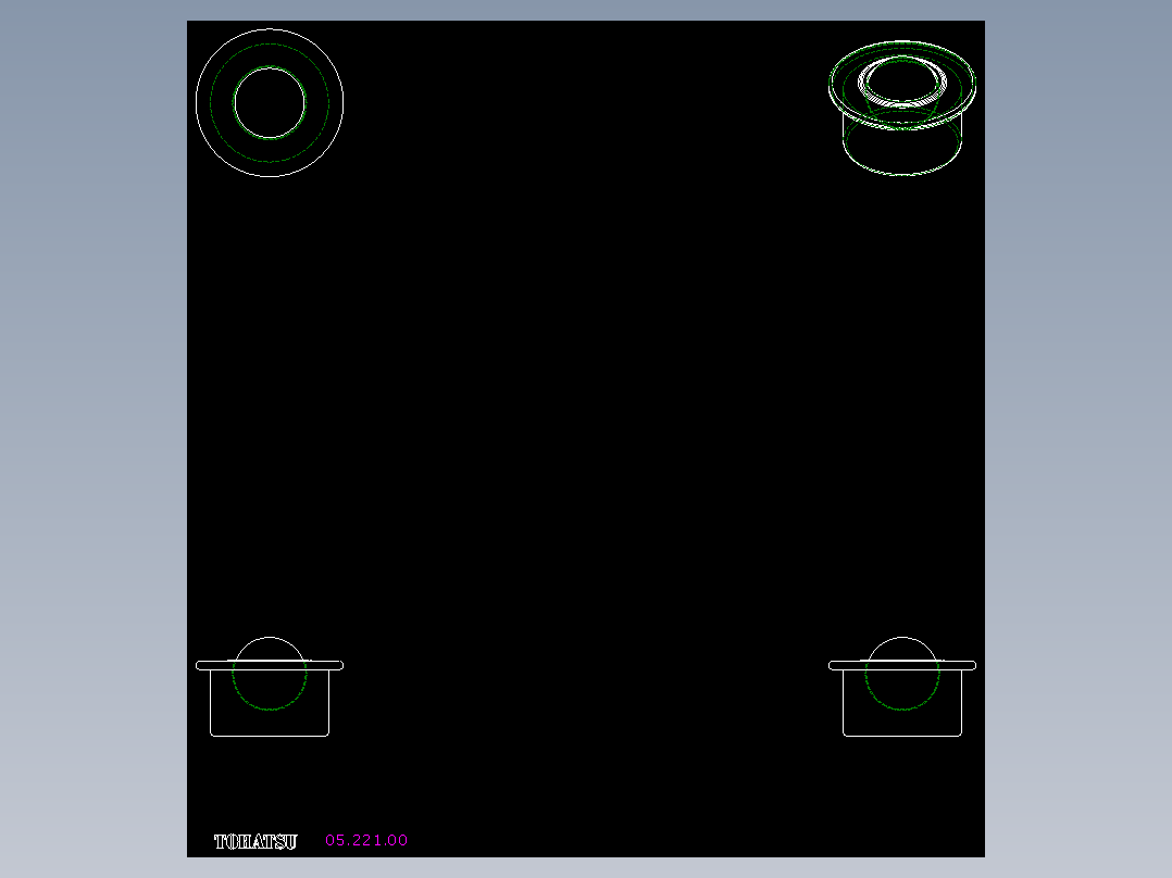 萬向滾珠05-2D多系列多零件图纸模型