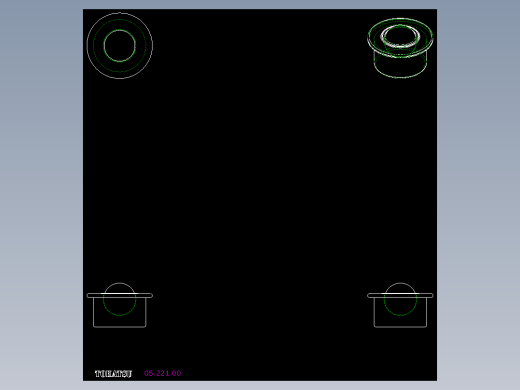 萬向滾珠05-2D多系列多零件图纸模型