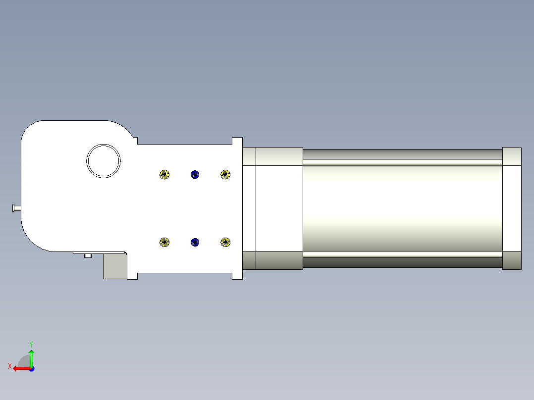 德克斯TUNKERS气缸数模KS_160_2_A00_T08_135GRAD后视图