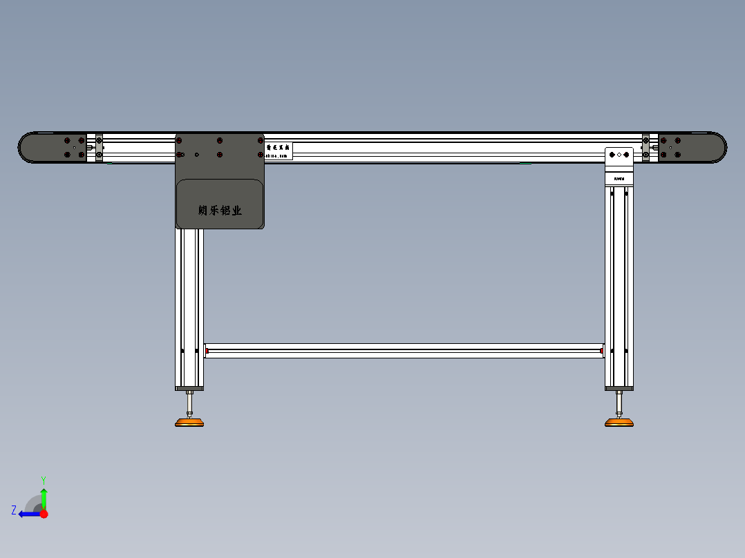 LE-XC4080-中间驱动重载皮带线-负载200kg右视图