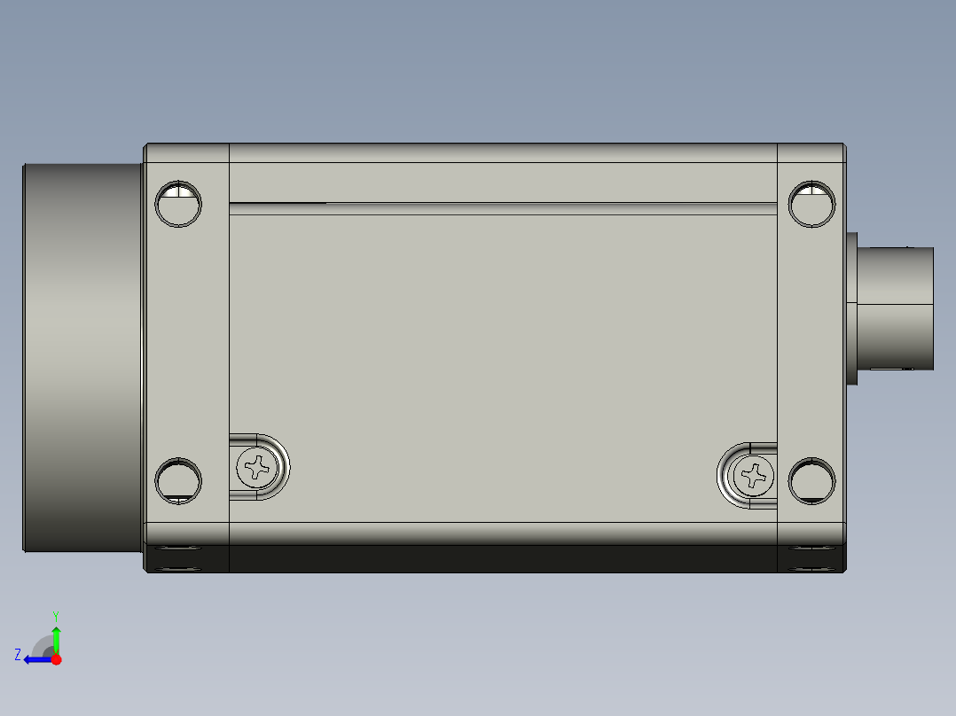 大恒相机镜头Daheng_ME2S-G-P_3D_Drawing多系列图纸右视图