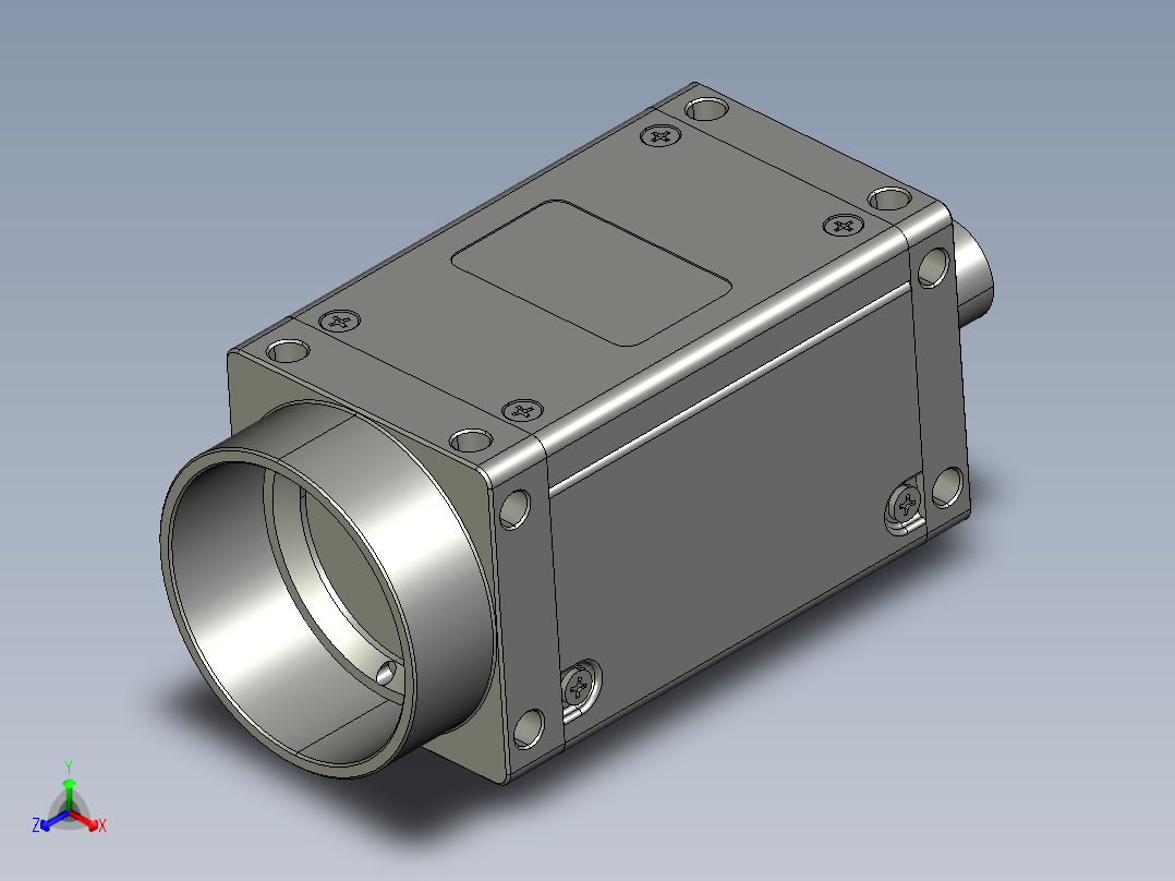 大恒相机镜头Daheng_ME2S-G-P_3D_Drawing多系列图纸正等轴测图