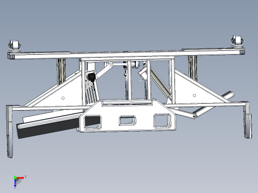 自动病床建模三维模型俯视缩略图