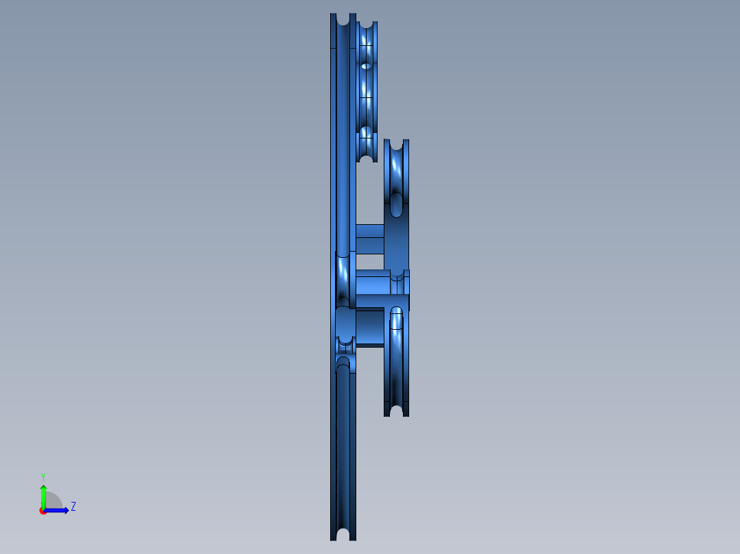 复合弓凸轮三维图左视图