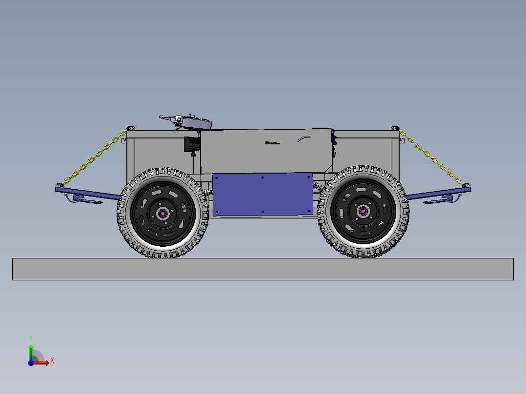 新型遥控四驱运输车 新型传动全地形运输车前视图