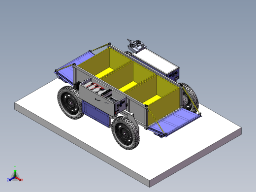 新型遥控四驱运输车 新型传动全地形运输车正等轴测缩略图