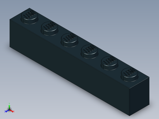 乐高套装 4421基本积木-300926 Black Brick 1 x 6.STEP