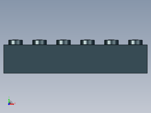 乐高套装 4421基本积木-300926 Black Brick 1 x 6.STEP前视缩略图