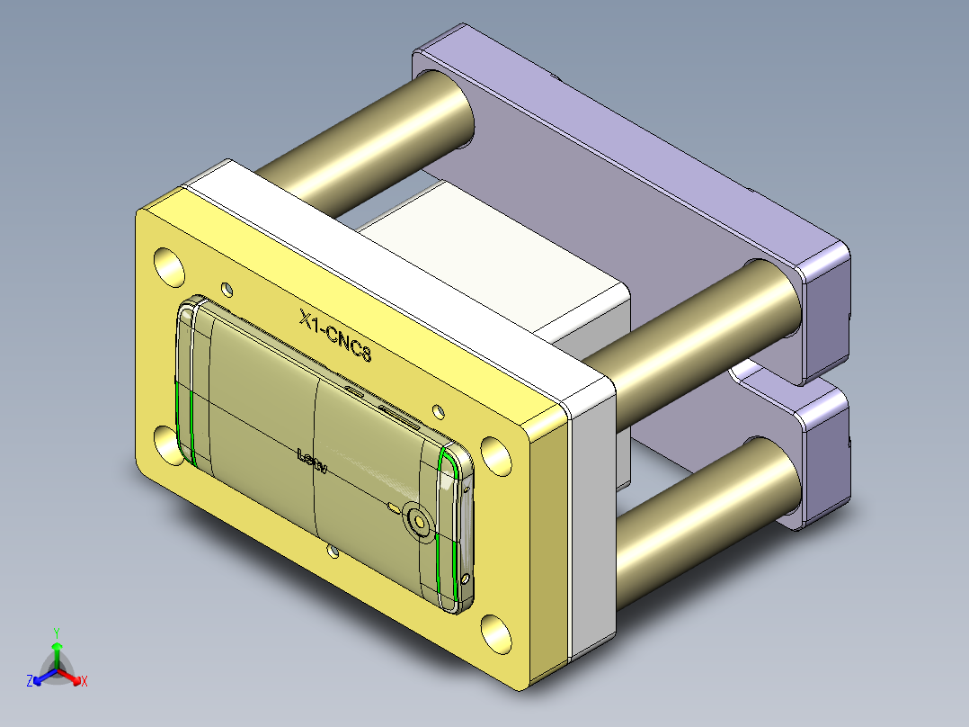 X1-笔记本CNC工装夹具三维模型CNC8-0130