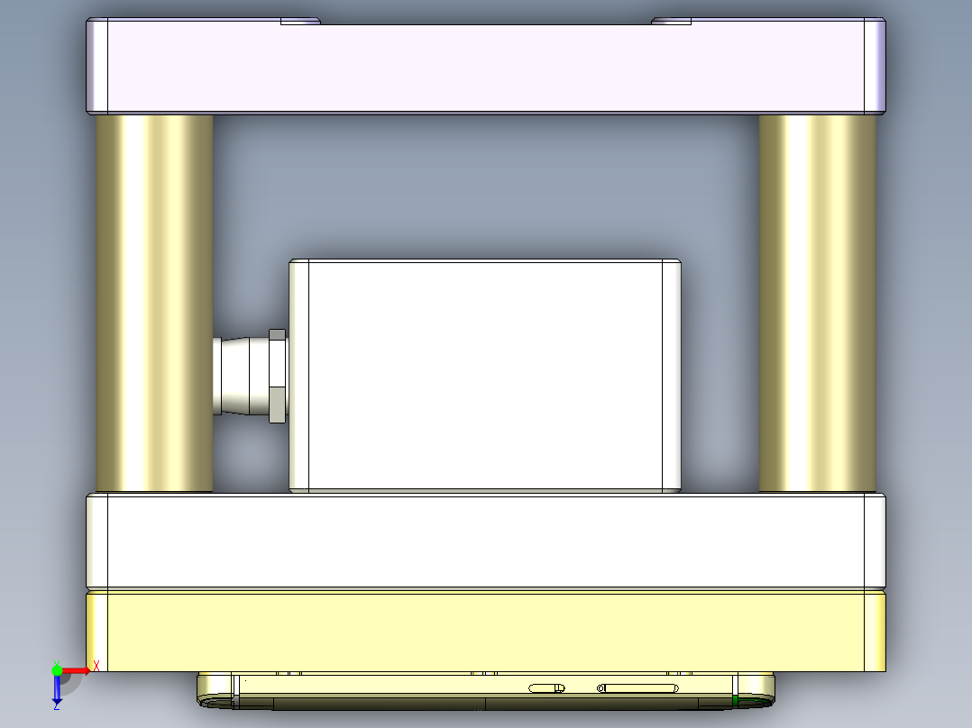 X1-笔记本CNC工装夹具三维模型CNC8-0130俯视图