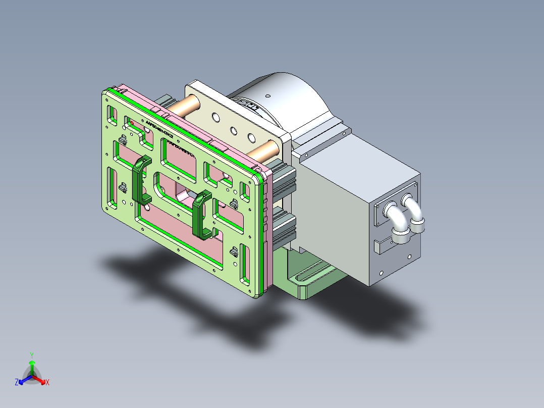 APPB0-TRIM-CNC2笔记本CNC工装夹具三维模型主视图
