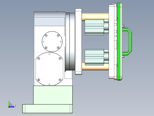 APPB0-TRIM-CNC2笔记本CNC工装夹具三维模型左视缩略图