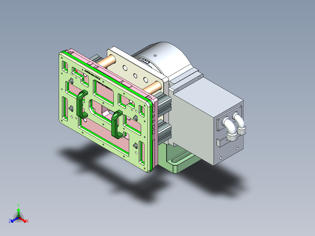 APPB0-TRIM-CNC2笔记本CNC工装夹具三维模型正等轴测图