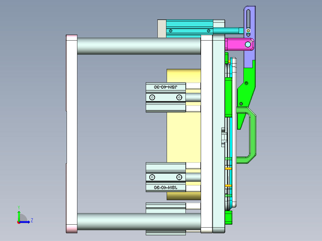 Q503-A笔记本CNC工装夹具三维模型-CNC2-2015-9-6左视图