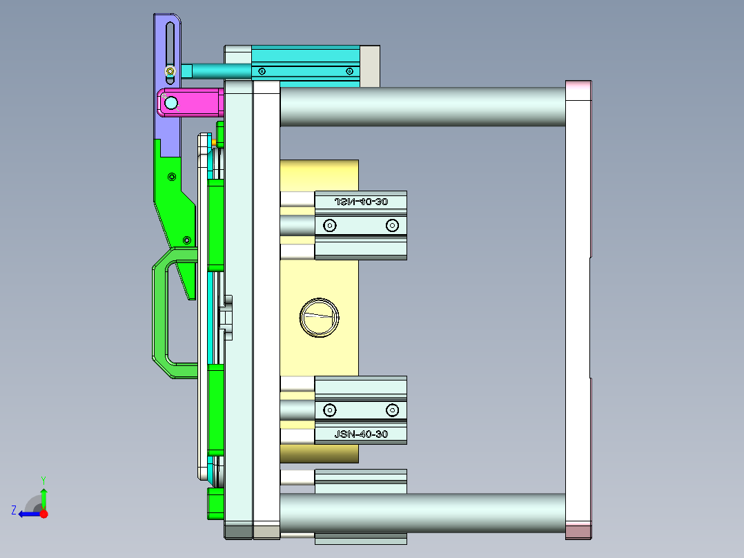 Q503-A笔记本CNC工装夹具三维模型-CNC2-2015-9-6右视图