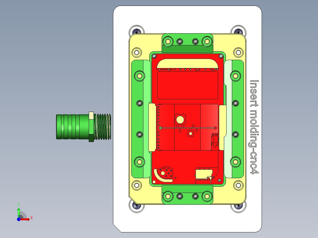 CNC4笔记本CNC工装夹具三维模型前视图