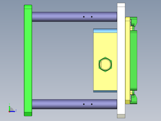 CNC4笔记本CNC工装夹具三维模型左视缩略图