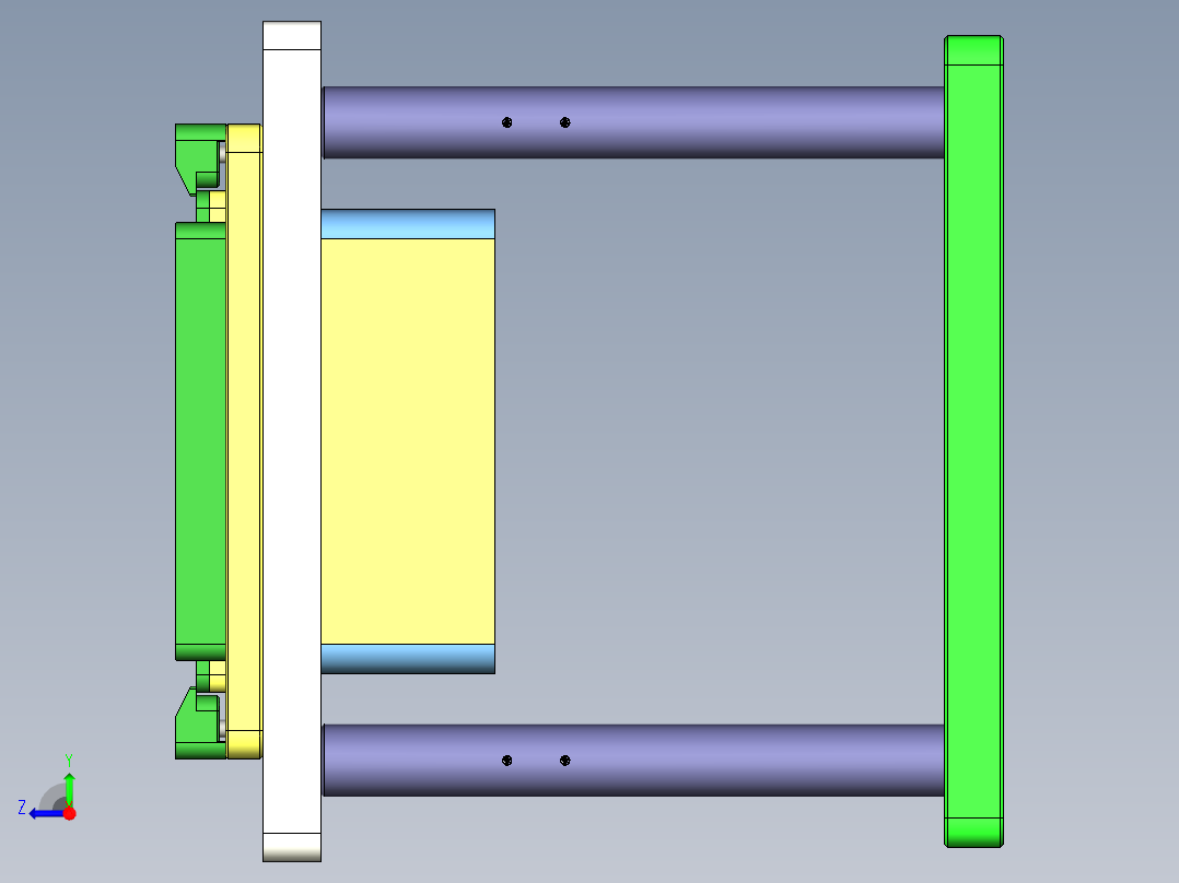 CNC4笔记本CNC工装夹具三维模型右视图