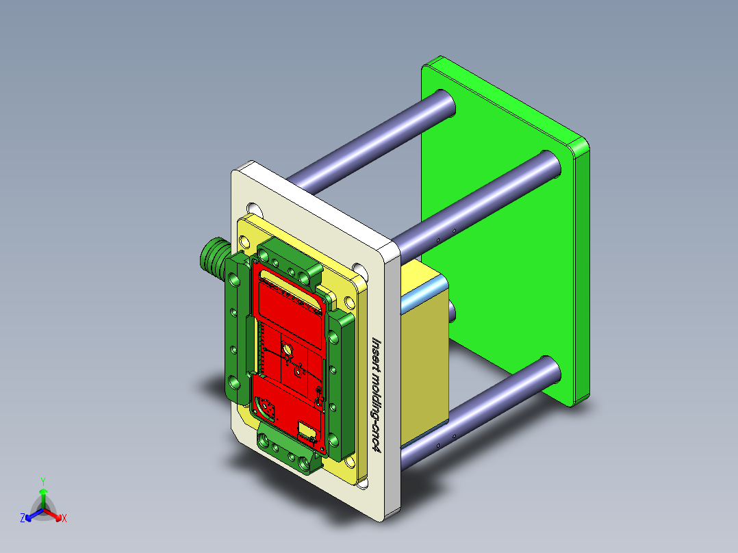 CNC4笔记本CNC工装夹具三维模型正等轴测图