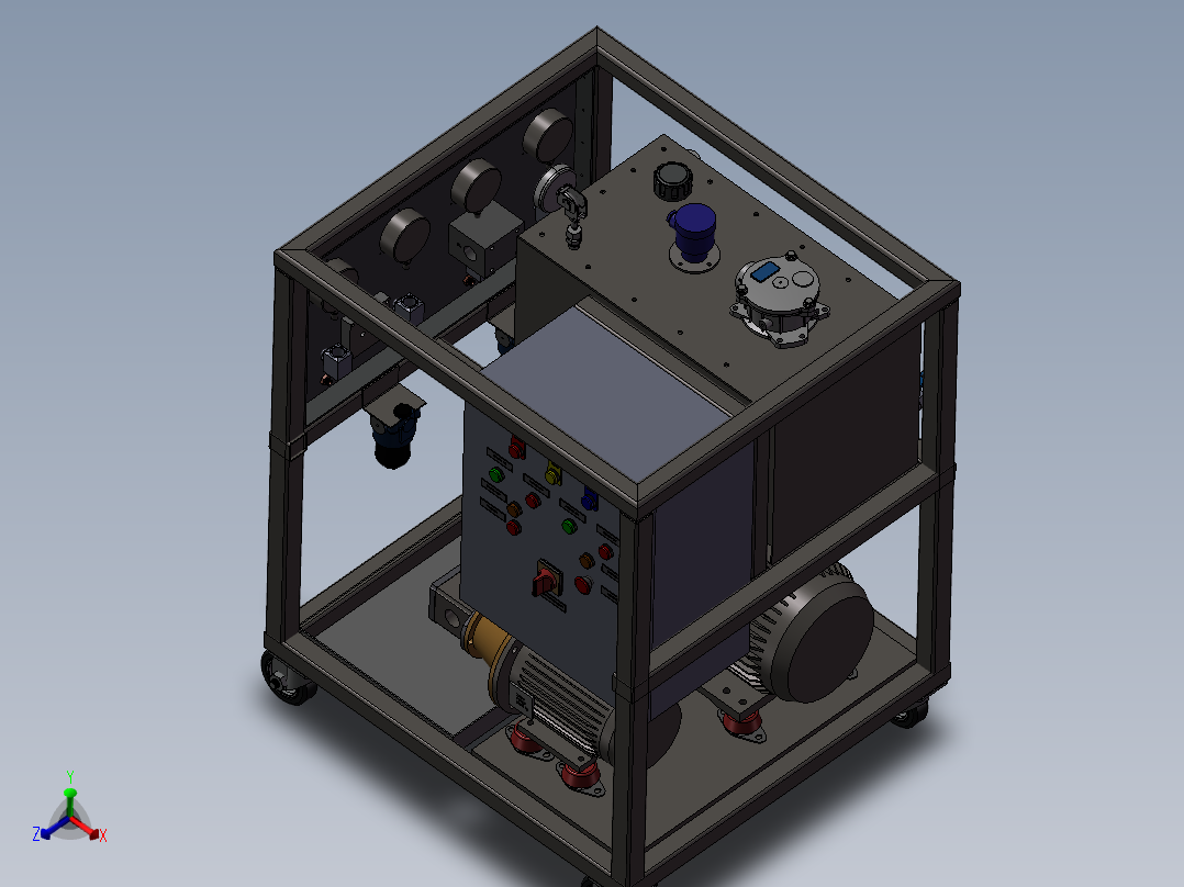 9.3KW发电机模型主视图