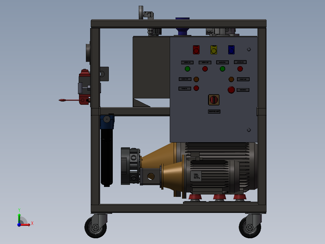 9.3KW发电机模型前视图