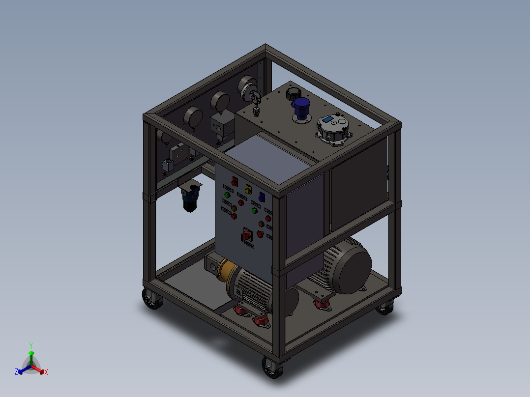 9.3KW发电机模型正等轴测图