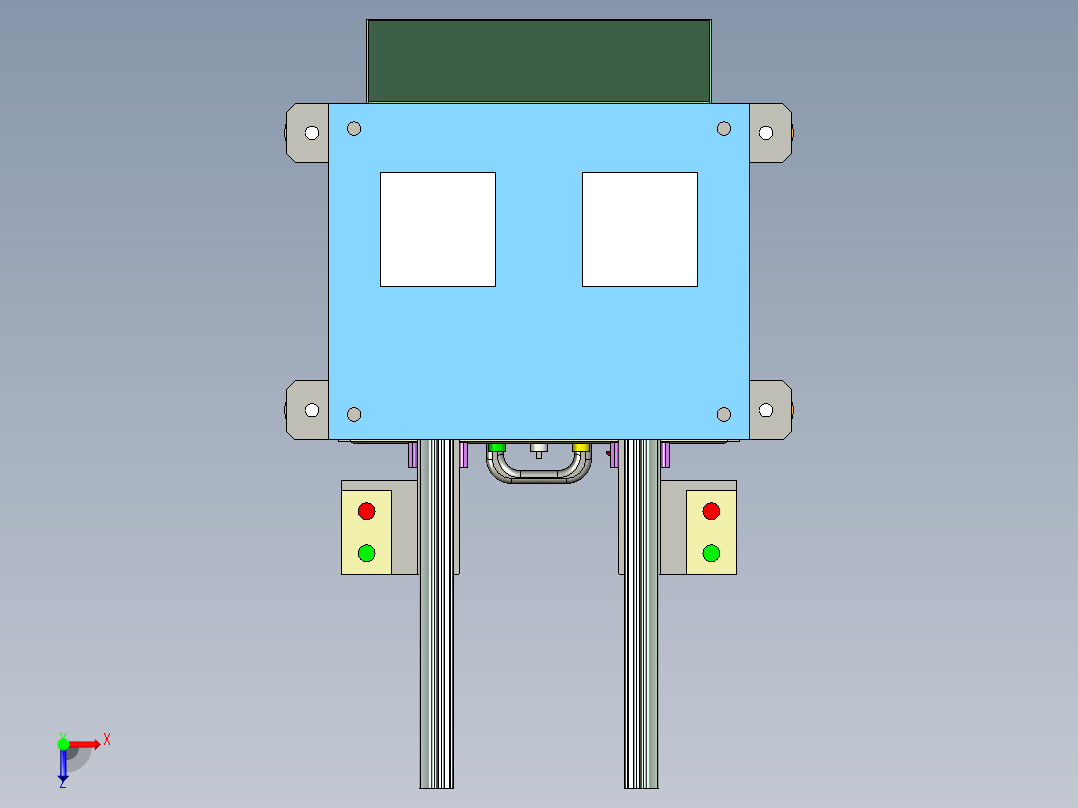 冲切口机-折弯件（cero3.0可编辑+cad）俯视图