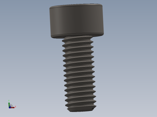 Screw_DIN_912_M5x12F_A2.SLDPRT公制内六角螺钉主视缩略图