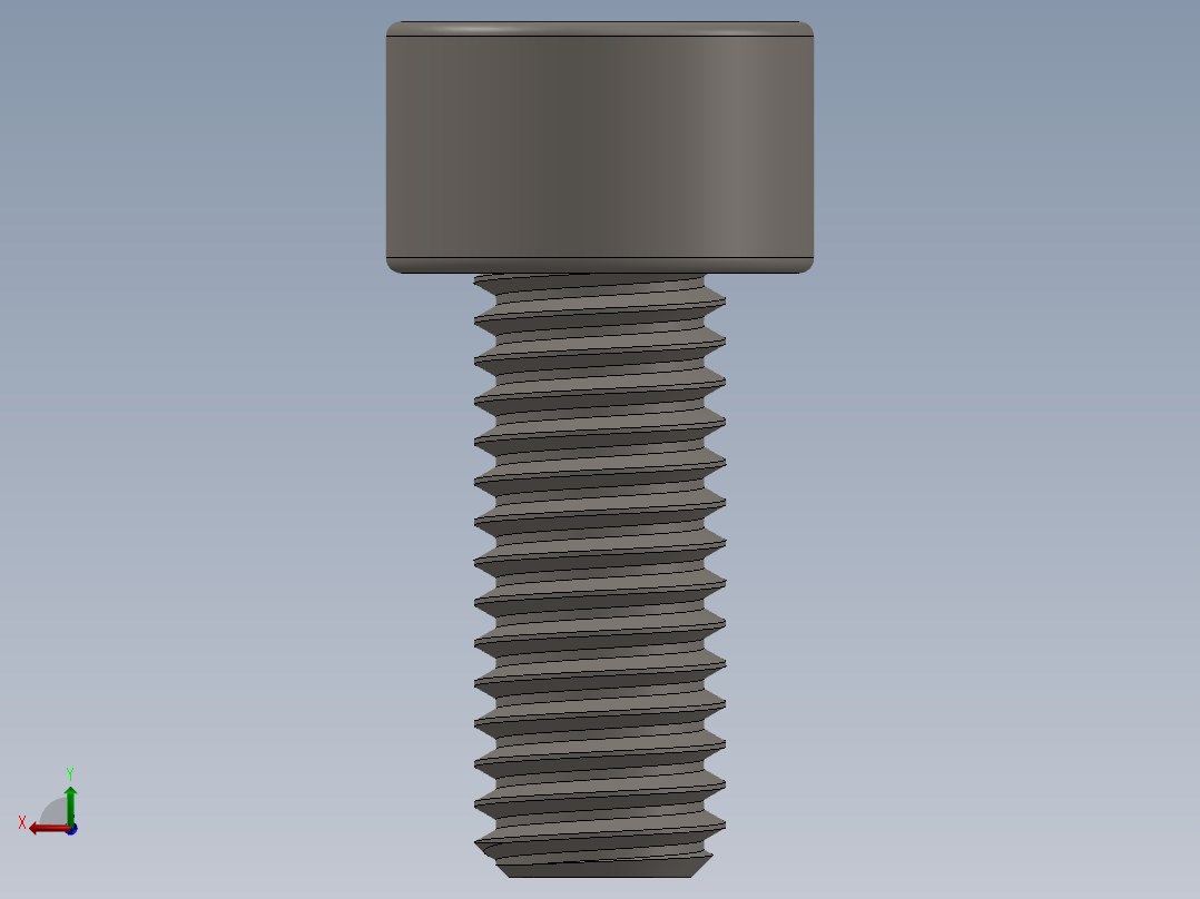 Screw_DIN_912_M5x12F_A2.SLDPRT公制内六角螺钉后视图