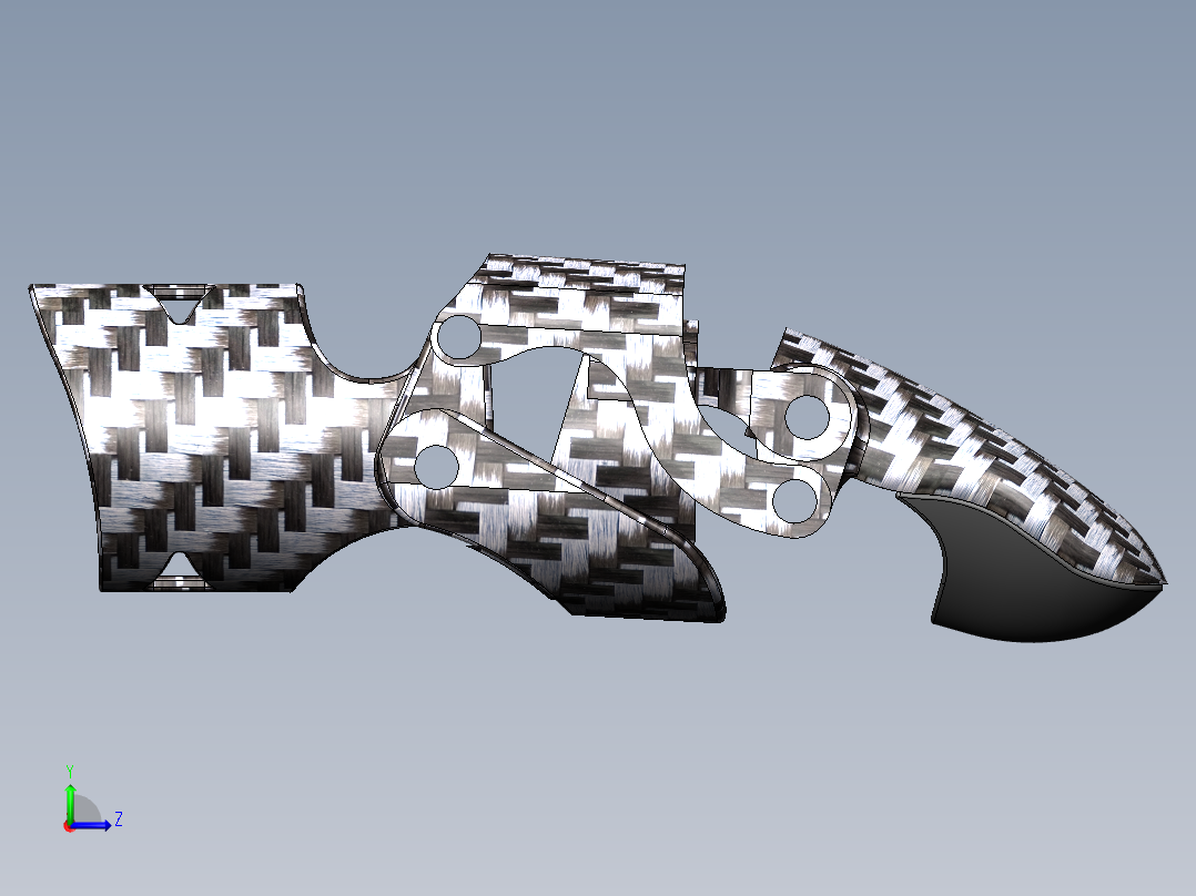 右手手指义肢左视图