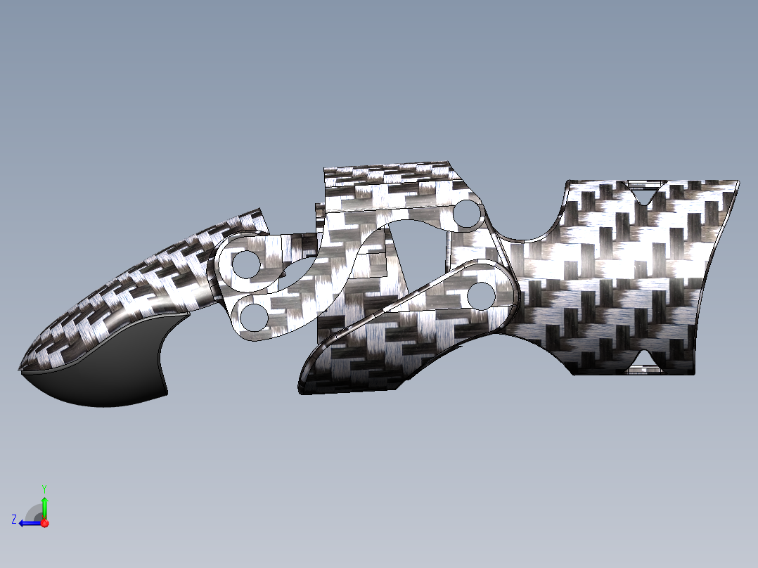 右手手指义肢右视图