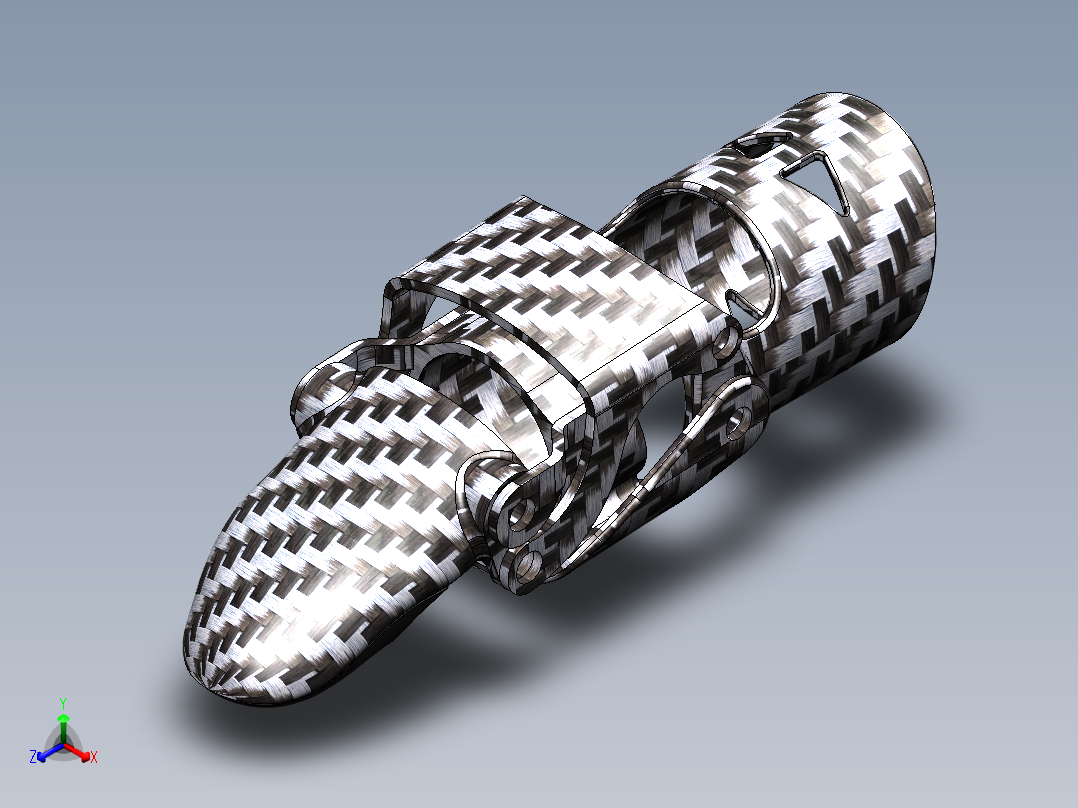 右手手指义肢正等轴测图