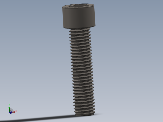 Screw_DIN_912_M12x50F_A2.SLDPRT公制内六角螺钉
