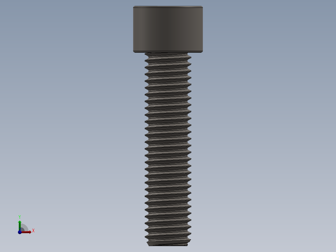 Screw_DIN_912_M12x50F_A2.SLDPRT公制内六角螺钉前视图