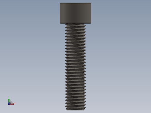 Screw_DIN_912_M12x50F_A2.SLDPRT公制内六角螺钉前视缩略图
