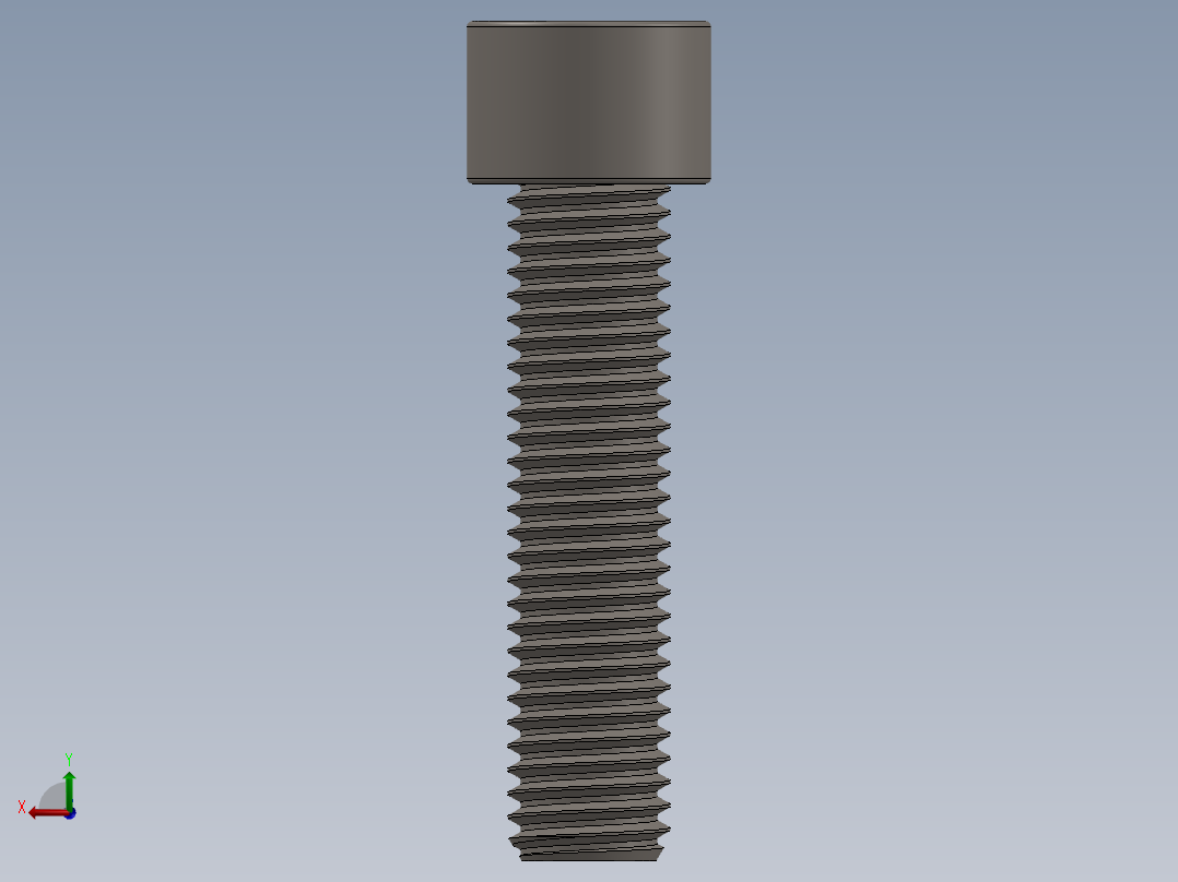 Screw_DIN_912_M12x50F_A2.SLDPRT公制内六角螺钉后视图